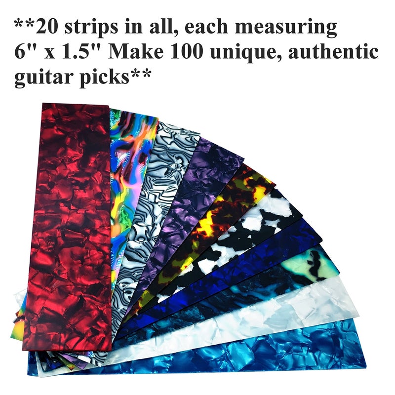 Pick-a-Palooza Custom Strip Pack for Guitar Pick Maker - Wide Variety of Strips for Crafting Picks with Any Pick Punch - Blaze - Image 5